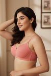 Zivame Padded Non Wired 3/4Th Coverage T-Shirt Bra - Dusty Cedar — thumbnail 3